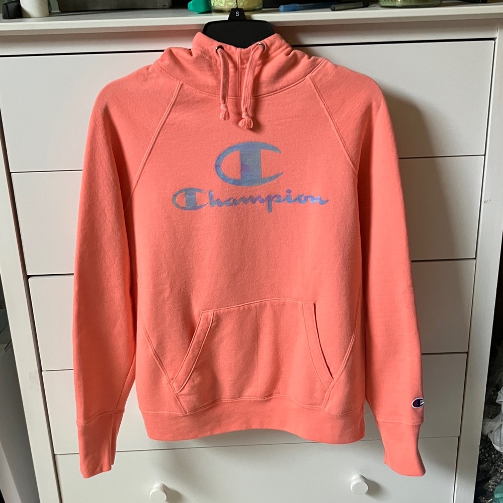🏐 CHAMPION WOMENS SIZE SMALL PINK HOODIE